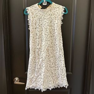 White Lace Midi Dress